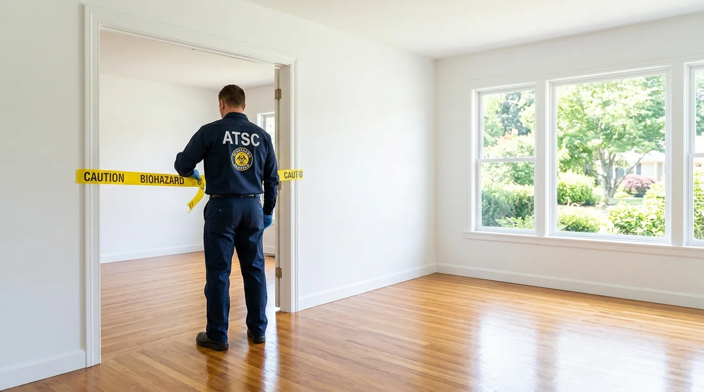 Certified biohazard cleanup crew performing Decomposition Cleanup in Bithlo